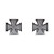 Trik Topz Bicycle Valve Caps Iron Cross Chrome ICC-CH-2PK