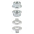 Sunlite M12x1.25mm eBike Axle Nut and Non-Turn Washer - Heavy-Duty, Flanged, Pair 372257
