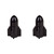 Sunlite Rocket Top Short Alloy Valve Caps - Schrader Fit, Black 97414