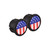 Velox Push-In Handlebar Plugs USA Flag and 3D Domed Bezel V027K-US