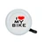 Sunlite "I Love My Bike" White Lever Bell - Adjustable Handlebar Mount, Ringer Style 95655
