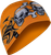 Zan Headgear Sportflex Beanie - Orange Tribal Skull WHLL669