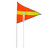 Sunlite 2-Piece 72in Reflective Safety Flags High Visibility Material 97453