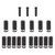 SRAM Alloy Ferrule Kit for Brake and Shifter Housing - Black, 20pcs 00.7115.010.010