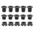 Box Components 7075 Alloy Chainring Bolt Set - Durable, Lightweight Bike Bolts BX-CR15ALBLT-BK