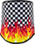 Zan Headgear Sportflex Neck Gaiter - Checkered Flames WFL450