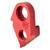 Extended Derailleur Hanger for Larger Cogs - CNC 6061 Aluminum, Red DROPOUT-E