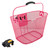 Sunlite Pink Steel Mesh Bicycle Shopping Basket QR Mount 90159