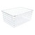 Wald Steel No Hardware Basket - Durable Powder-Coated Silver, 21x15x9 1275