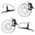 Clarks SYNC-2E Hydraulic Disc Brake Pair 180/160mm Post Mount, Mineral Oil SYNC-2-F&R-180-160-AMROW