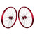 Black Ops DW1.1 24in BMX Wheelset Red MX1100 Sealed Hubs 741631