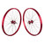 Black Ops DW1.1 26in Wheelset MX1100 Sealed Hubs and Red Anodized Rims 741636