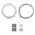 Clarks Stainless Steel MTB Brake Kit - White Front and Rear Performance 8012 WHITE