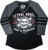 Lethal Threat Women'S Fast & Fearless Raglan Sleeve Shirt - Black/Gray - 1Xl LA70203-1X