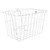 Wald Steel Lift-Off Front Bicycle Basket 14.5x9.5x9" White 133WH