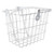 Wald Steel Lift-Off Front Bicycle Basket 11.75x8x9" White 114WH