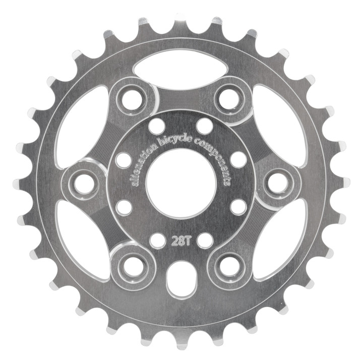 Alienation CNC Machined Aluminum Lynx BMX Chainring 28T Silver 212252