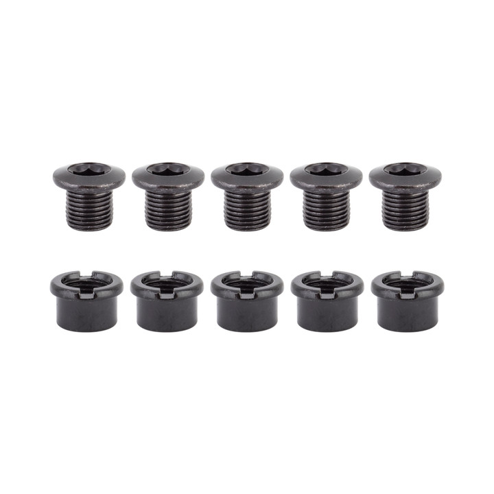Origin8 Thruster Chainring Bolt Set M8x7.5mm Bolt (x5) / M8x7mm Nut (x5) / 1x Road 211121