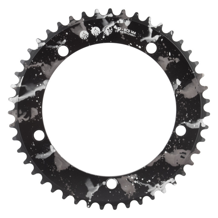 Origin8 CNC Machined Aluminum Bicycle Splat Track Chainring 47T Black 212467
