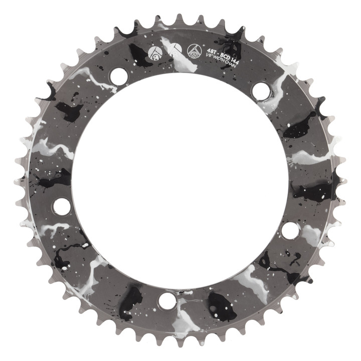 Origin8 CNC Machined Aluminum Bicycle Splat Track Chainring 48T Silver 212470