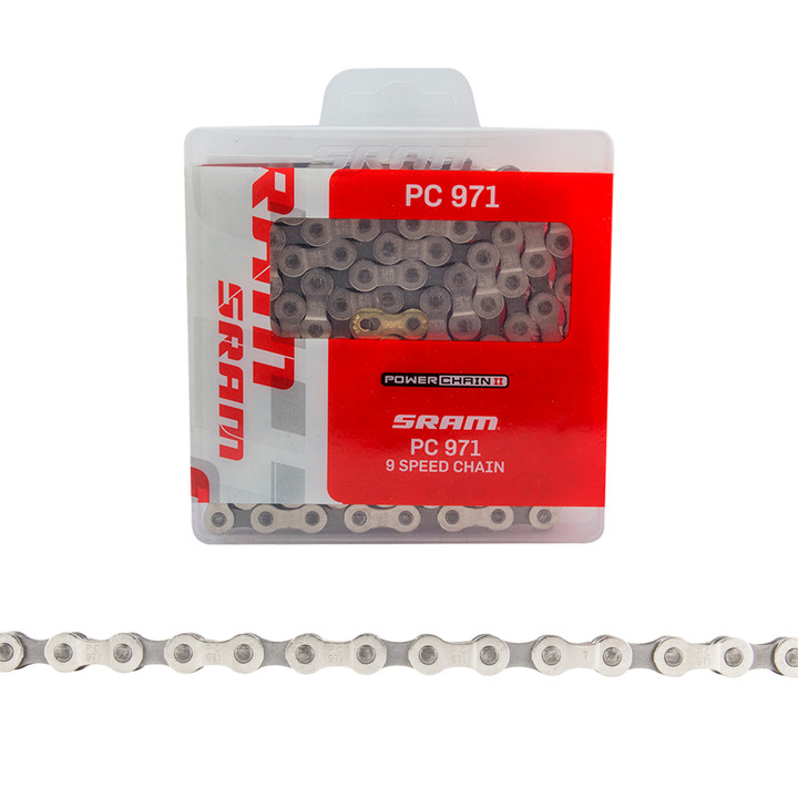 SRAM Bicycle Chain 1/2x11/128 Silver 9 Speed 87.2745.114.105