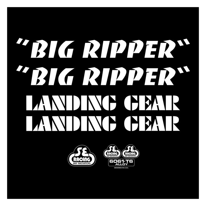 Genuine SE Bikes Decal Set Big Ripper White 4353