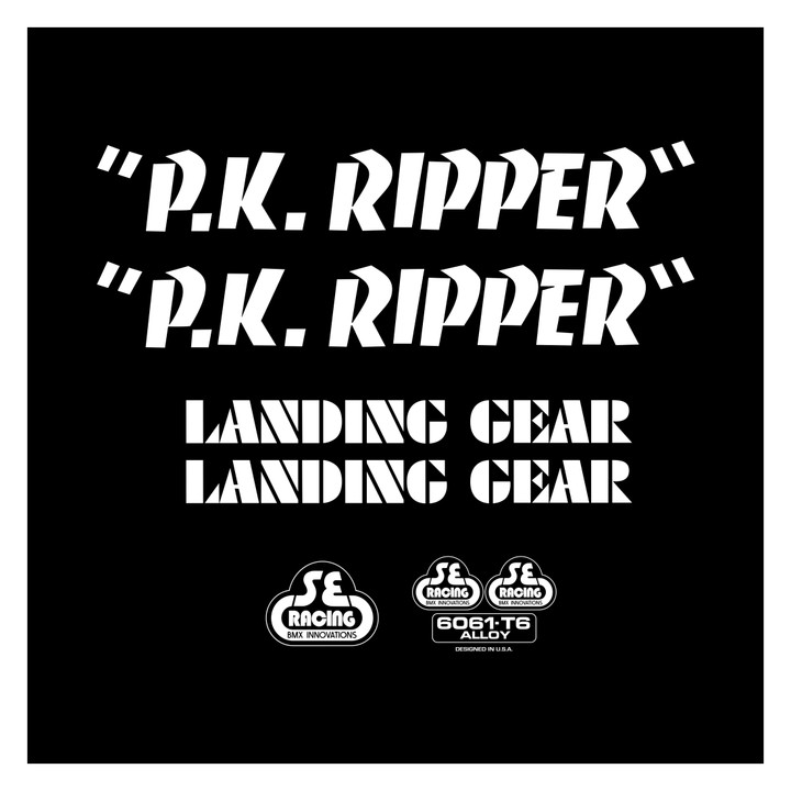 Genuine SE Bikes Decal Set PK Ripper White 4345