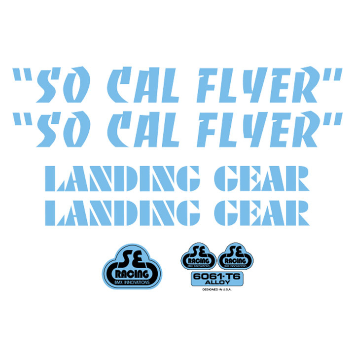 Genuine SE Bikes Decal Set SoCal Flyer Blue 4350