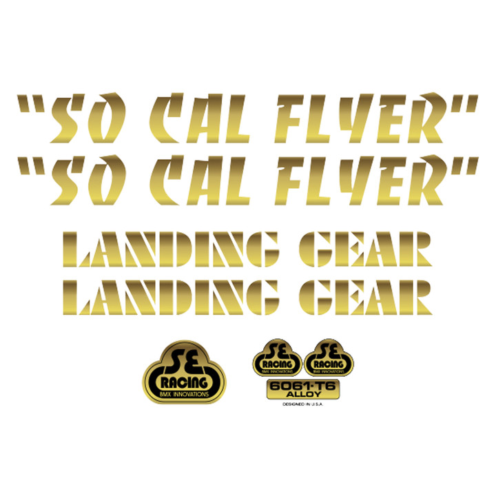 Genuine SE Bikes Decal Set SoCal Flyer Gold 4351