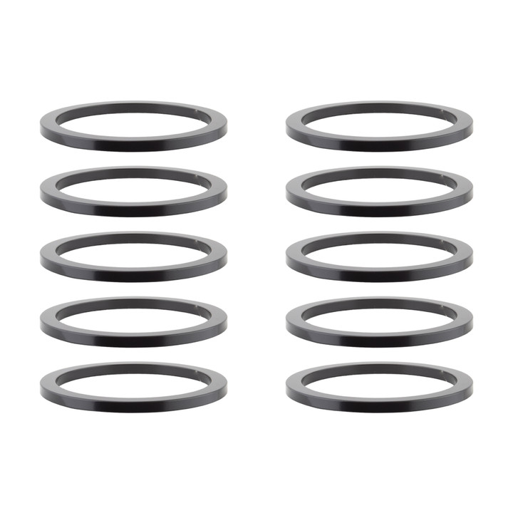 Origin8 Alloy Bicycle Headset Spacers 1-1/8" x 2mm Black 35359