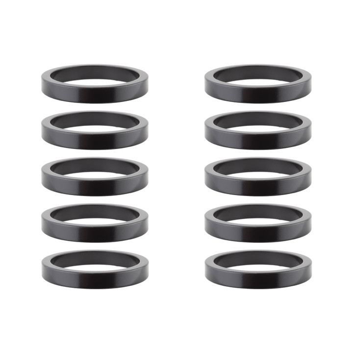 Origin8 Alloy Bicycle Headset Spacers 1-1/8" x 5mm Black 35360