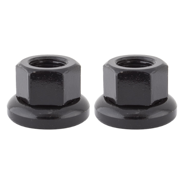 Origin8 Cr-Mo Chromoly Track Axle Nuts M10 x 1mm Black 37028