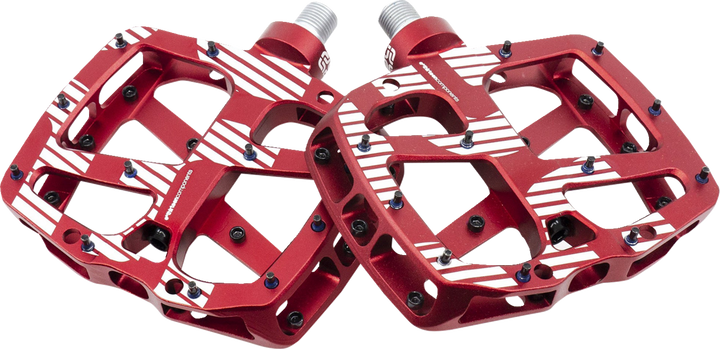 E*Thirteen Plus Pedals - Flat - Aluminum - Red PD2UPA-101