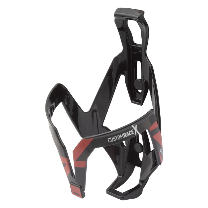 Elite Custom Race X Bottle Cage Black Glossy/Red 240111
