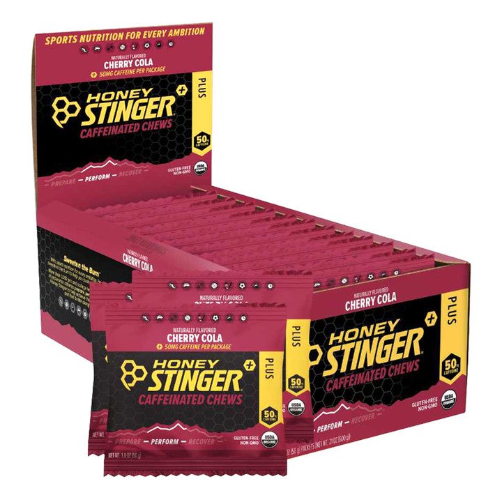 Honey Stinger Organic Caffeinated Energy Chews Cherry Cola 78312