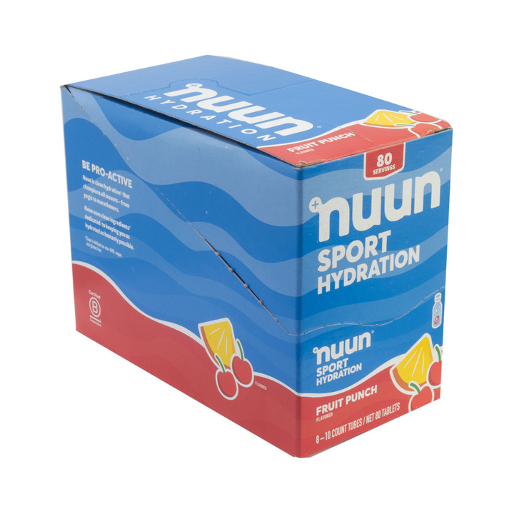 Nuun Sport Hydration Tablets Box of 8 Tubes Fruit Punch 1160808