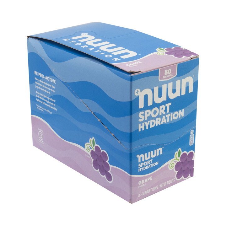 Nuun Sport Hydration Tablets Box of 8 Tubes Grape 1160908