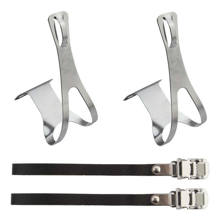 Sunlite Steel Bicycle Toe Clips Large Chrome 95791