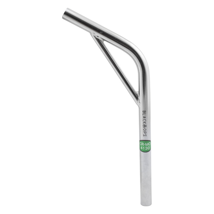Black Ops BMX Chromoly Lay-Back Seatpost With Support 22.2mm 380mm Chrome 5195