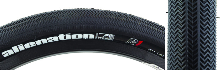 Alienation TCS R1 Tubeless Folding Bicycle Tire 20x1.6 Black 591269