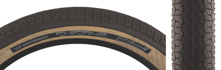 Vintage-Style 26x3.5 BMX Tire Bk/Tan SE-TI-SPD26235-BK