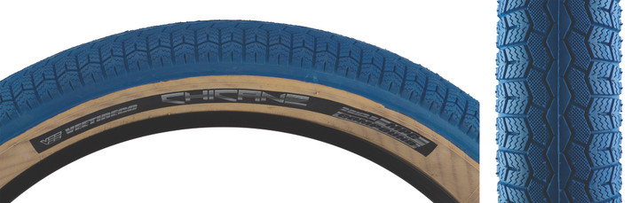Vintage-Style 26x3.5 BMX Tire Bu/Tan SE-TI-SPD26235-BL
