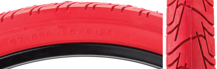 Sunlite High-Performance 26x2.125 City Bike Tire Rd/Red 60719