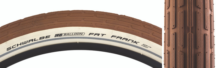 Schwalbe Fat Frank 26x2.35 Clincher Bicycle Tire Bn/Wht/Ref 11100596