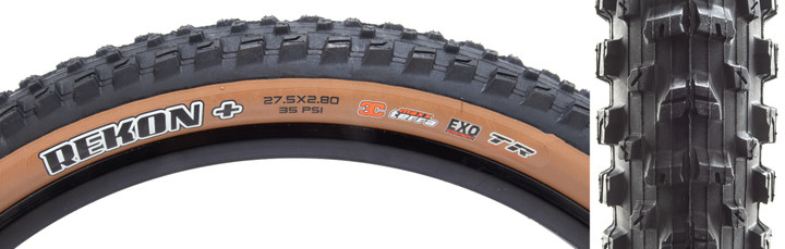 Maxxis Rekon Plus and Tire 27.5x2.80 Tubeless MTB Tire Bk/Dsk TB00260100