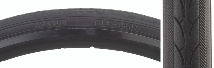 Sunlite Urban Bicycle Tire 27x1-1/4 Black 592857