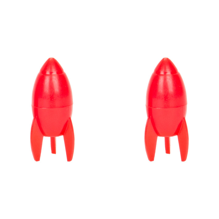 Trik Topz Presta Valve Caps Presta Rockets Red PRC-RD-2PK