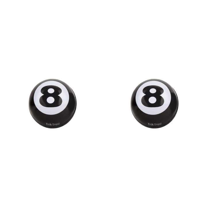Trik Topz Bicycle Valve Caps 8-Ball Black EBC-BK-2PK