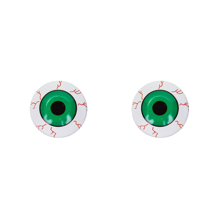 Trik Topz Bicycle Valve Caps Eyeballs Green EYC-GN-2PK