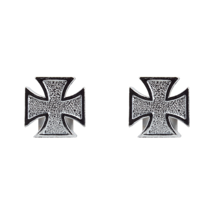 Trik Topz Bicycle Valve Caps Iron Cross Chrome ICC-CH-2PK